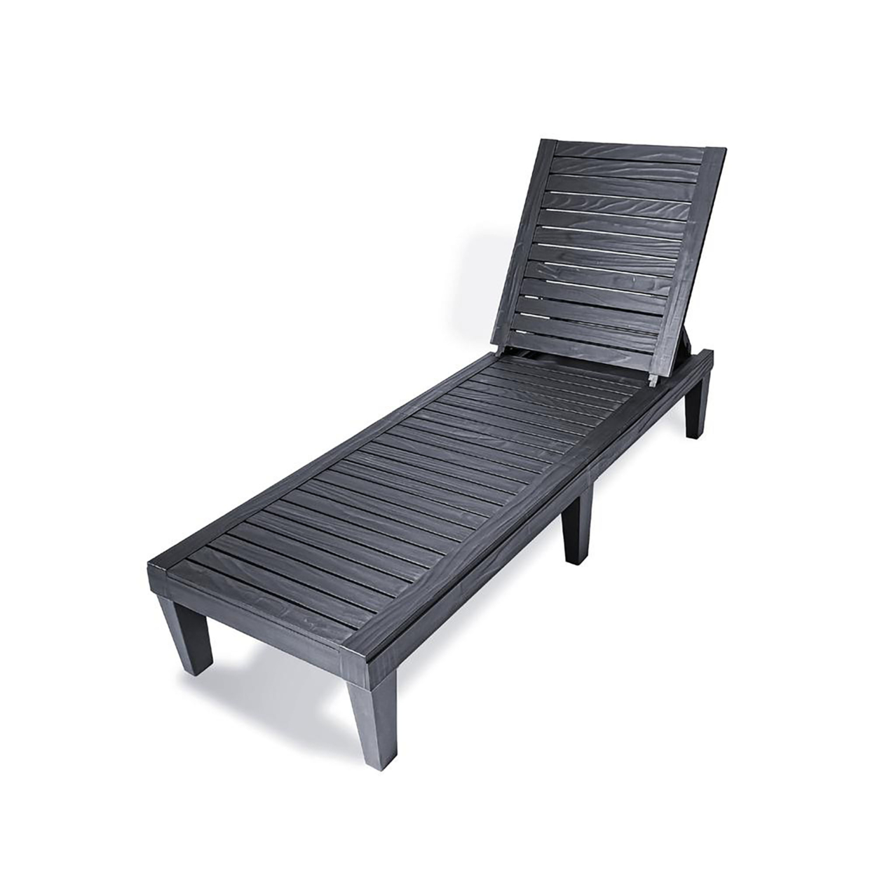 DUKAP Outdoor Furniture Oslo Durable Polypropylene Patio Reclining Sun Lounger Black